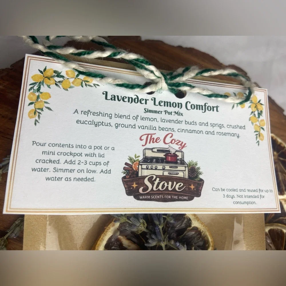 Dried Lemon and Lavender Simmer Pot Mix pack of 3